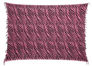 Sarong Pareo Wickelrock Dhoti Loop Tuch Strandtuch Handtuch Zebra Schwarz Pink