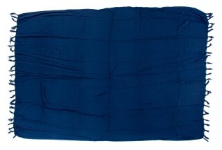 XL Sarong Wickelkleid Strandkleid Pareo Saunatuch Strandtuch Wickelrock Handtuch Schal ca 250cm x 120cm Schlicht Unisex Dunkel Blau