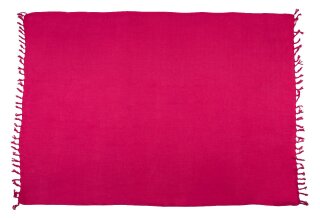 XXL Sarong Wickelkleid Strandkleid Pareo Saunatuch Strandtuch Wickelrock Handtuch Schal ca 300cm x 120cm Schlicht Unisex Pink
